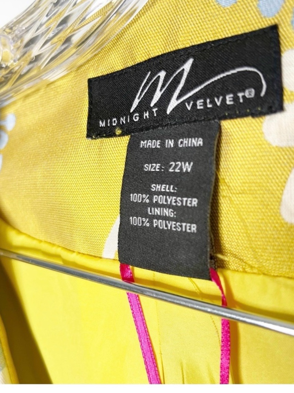 Midnight Velvet Yellow Floral Wrap Blazer with Blue & White Accents - Picture 3 of 8